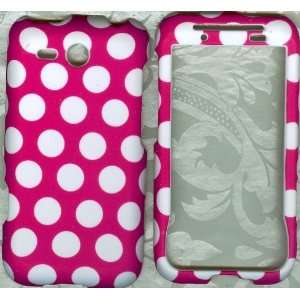  Cute polka dot rubberized hard case phone cover HTC 
