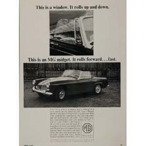 1964 Ad Vintage MG Midget British Sports Car BMC   Original Print Ad