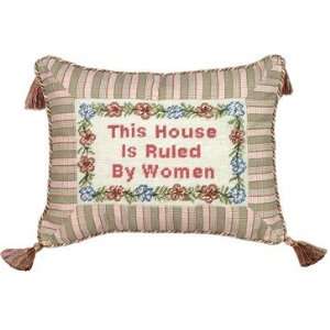 123 Creations C722.9x12 inch This House is Ruled by Women Petit Point 