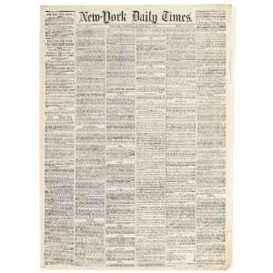   Original New York Times From First Year in Existence