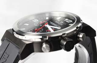   Specialty Sport Quartz Chronograph GMT Black Polyurethane Watch  