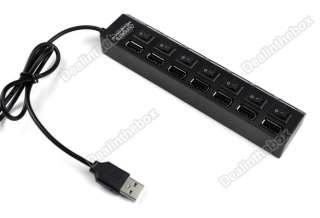 Port USB 2.0 HUB High Speed ON/OFF Sharing Switch For Laptop PC 