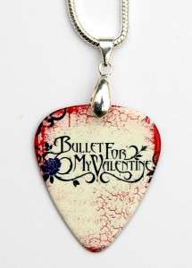 Bullet For My Valentine Necklace + 2 Sided Guitar Pick  