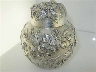 Sterling S KIRK & SON CO Tea Caddy REPOUSSE 925/1000  