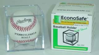 SQUARE BASEBALL DISPLAY CASE CUBE HOLDERS w/ Cradle  