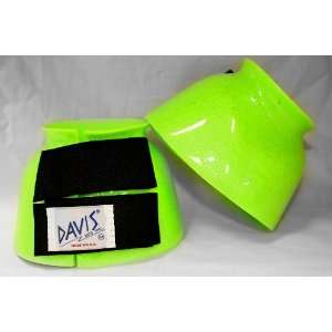  DAVIS Large Metallic Neon Green Bell Boots Sports 