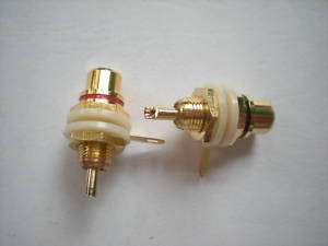 pcs Gold Plated RCA Jack Panel Mount Chassis Socket  