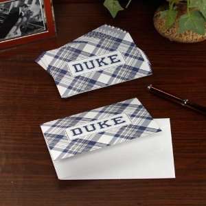 Duke Blue Devils 10 Pack Plaid Folded Note Cards Sports 