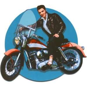  Elvis On Motorcycle Super Sized Magnet