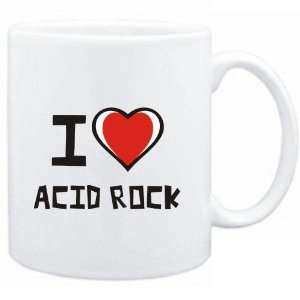 Mug White I love Acid Rock  Music 