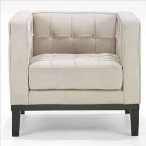   Urbanity Roxbury Tufted Arm Chair in Cream: Furniture & Decor