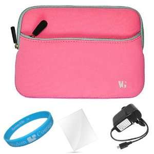 : Baby Pink Neoprene Sleeve Carrying Case for Barnes & Noble New Nook 