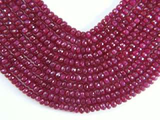 WHOLESALE 4 4.5mm RUBY (20 FACETED Rondell) 12.5Ct  
