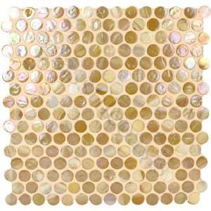   Circles Bronze/Copper Pool Glossy & Iridescent Glass Tile   17037