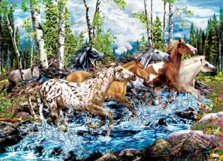 Jigsaw puzzle Animal Horse River Run 500 pc NIB  
