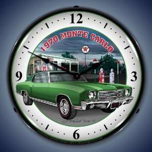   Clock GMRE1005250 14 1970 Monte Carlo Green Lighted Clock Automotive