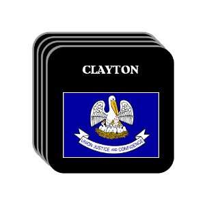 US State Flag   CLAYTON, Louisiana (LA) Set of 4 Mini 