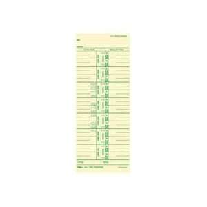  Tops Business Forms : Time Cards, Numbered Days, 100/PK, 3 