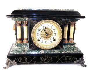 Beautiful Original Antique Seth Thomas Adamantine Mantle Clock   circa 