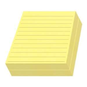  Yellow, Line ruled, Sticky Notes 4x4 Inches, 2/pack 