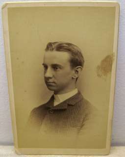 19c ANTIQUE MAN CABINET CARD PHOTO ROCHESTER NY  