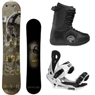 System DNR 160cm Mens Snowboard Package + Camp Seven Bindings + Flow 