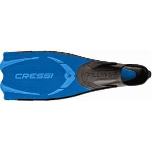  Cressi Pluma Full Foot Fins   Blue   10 11: Sports 