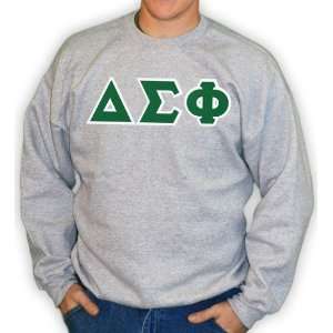  Delta Sigma Phi Lettered Crewneck Sweatshirt: Sports 