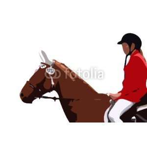 Wallmonkeys Peel and Stick Wall Decals   Cheval De Course   Removable 