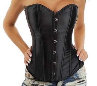 Black corset bustier SLIM WEAR corset waist cincher top v neck  