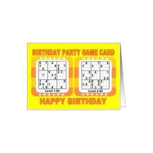    Level 1+2 Birthday Party Game Card Sudoku Card: Toys & Games