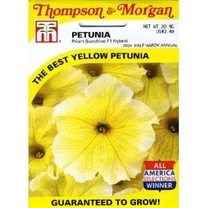   Petunia Prism Sunshine F1 Hybrid Seed Packet Patio, Lawn & Garden