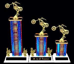   TROPHIES 1st 2nd 3rd PLACE BIKE SHOW TROPHY CUSTOM MOTORCYCLE AWARDS