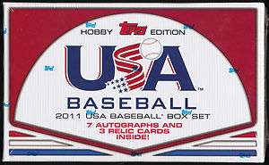 2011 Topps USA Baseball Complete HOBBY Box Set, 7 AUTO   3 RELICS 