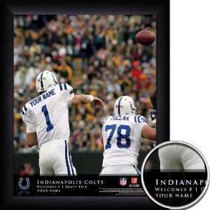  Indianapolis Colts Personalized NFL Action QB Framed Print 
