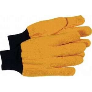   Pair of 100% Cotton Chore gloves   Yellow   Large