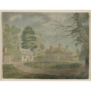  Mount Vernon with outbuildings shown from the far side of 