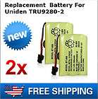 New Replacement Battery Uniden TRU9280 2 For Uniden Phones   2 Pack