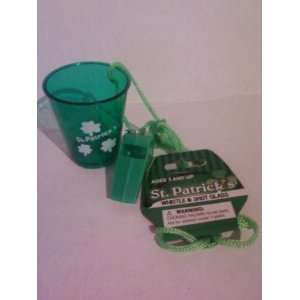  St. Patricks Whistle & Shot Glass Set 