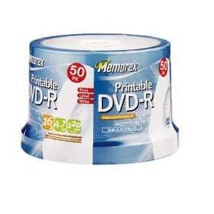   DVD R 4.7GB 50 PACK SPINDLE PRINTABLE Write Speed 16x Electronics