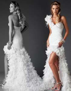custom ball prom gown bridal wedding evening dress one shoulder 