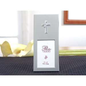   Silver Cross Photo Frame Holds a 2x3 Photo