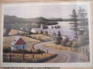 BILL SAUNDERS BY THE LAKE FRAMED LITHOGRAPH PICTURE!  