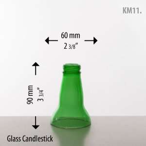  Artisanal Recycled Glass Candlestick 