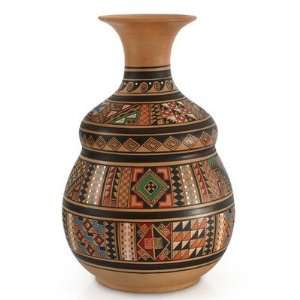  Earthen Wisdom Cuzco Vase: Patio, Lawn & Garden