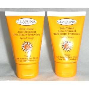  Clarins Tinted Self Tanning Face Cream 1.7oz spf15 Pack of 