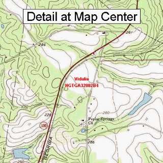 USGS Topographic Quadrangle Map   Vidalia, Georgia (Folded/Waterproof)