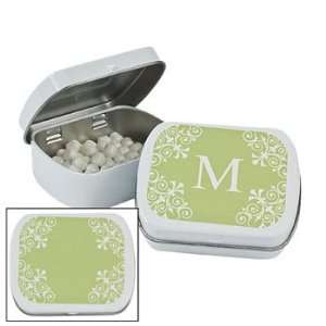 Personalized Lime Green Monogram Mint Tins   Candy & Mints  