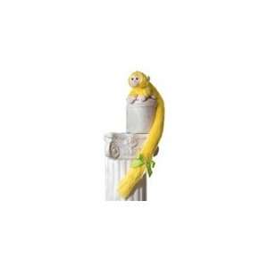   The Plush Yellow Monkey Fluffy Tail Friend By Aurora Toys & Games
