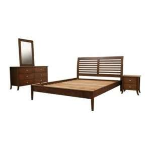    Carter Brown Queen 4 Piece Modern Bedroom Set: Furniture & Decor
